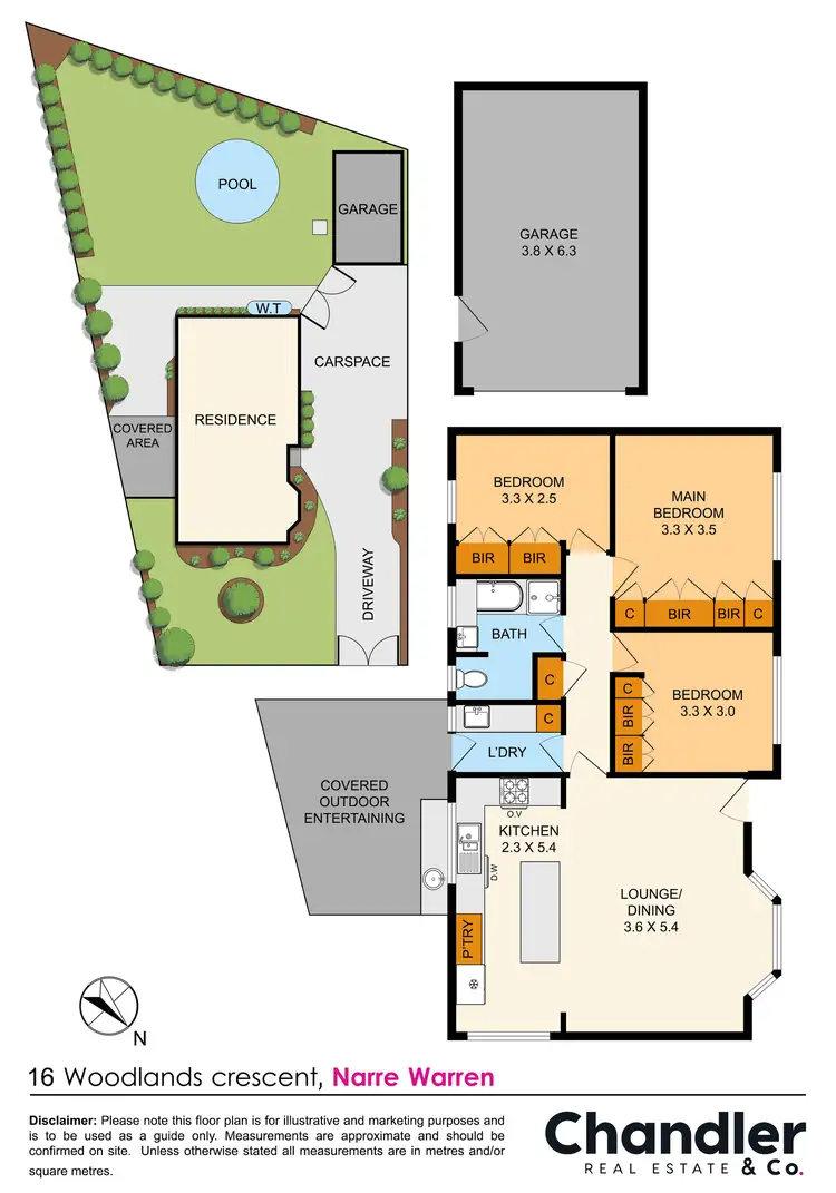 Floorplan of Homely house listing, 16 Woodlands Crescent, Narre Warren VIC 3805