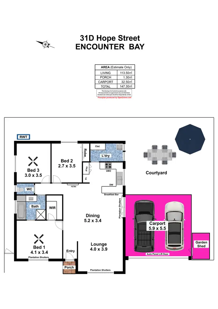 Floorplan of Homely villa listing, 31D Hope Street, Encounter Bay SA 5211