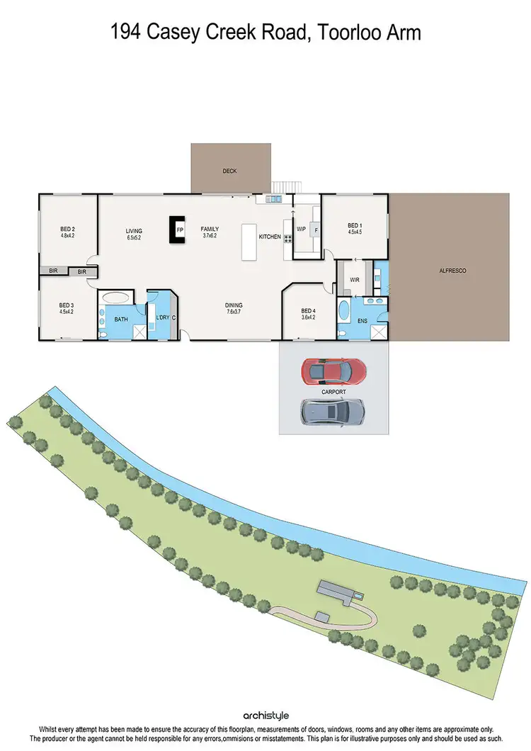 Floorplan of Homely rural property listing, 194 Casey Creek Road, Toorloo Arm VIC 3909