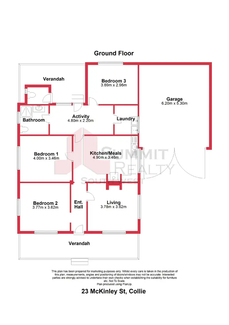 Floorplan of Homely house listing, 23 McKinley Street, Collie WA 6225