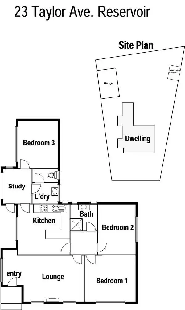 Floorplan of Homely house listing, 23 Taylor Avenue, Reservoir VIC 3073