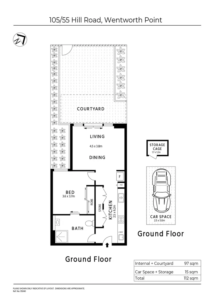 Floorplan of Homely apartment listing, 105/55 Hill Road, Wentworth Point NSW 2127