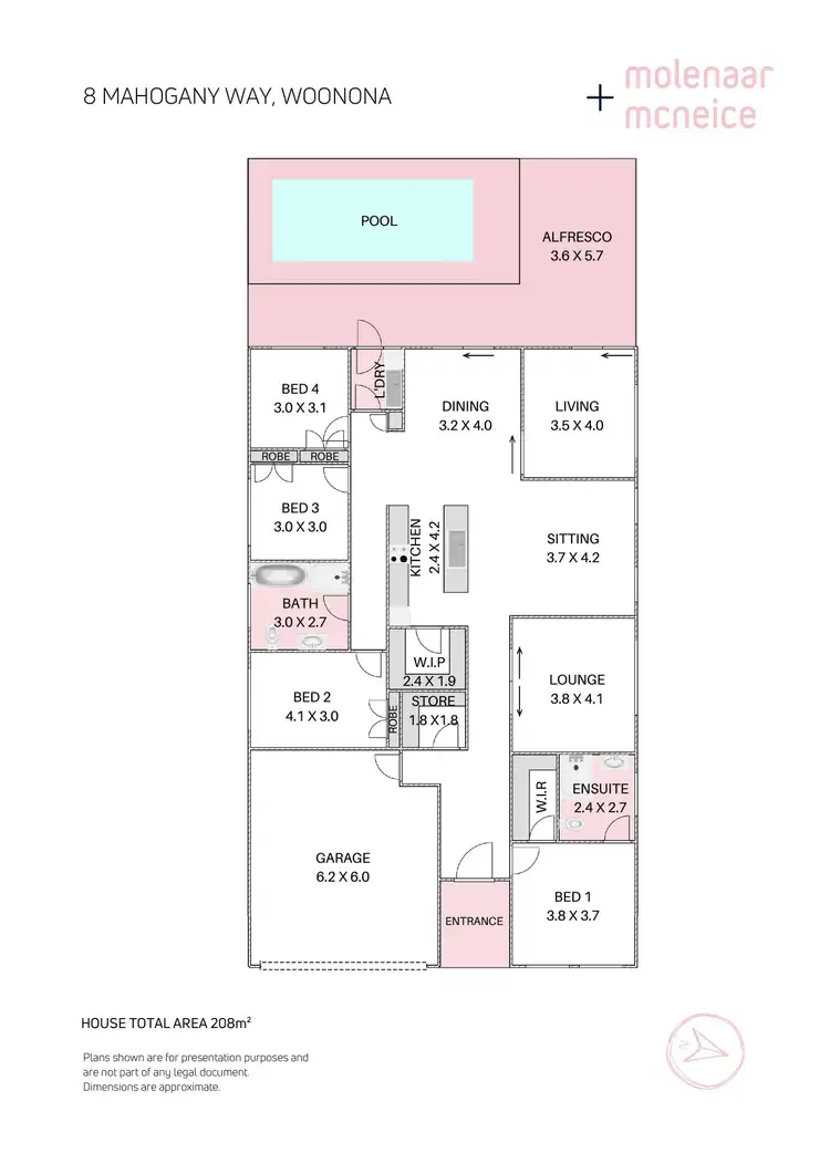 Floorplan of Homely house listing, 8 Mahogany Way, Woonona NSW 2517