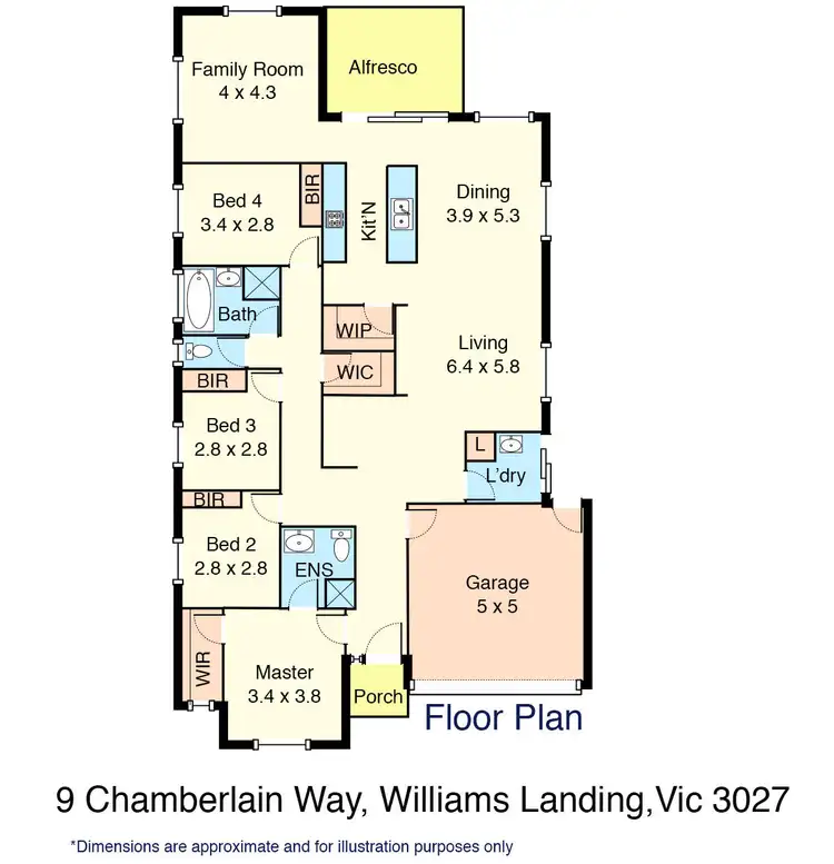 Floorplan of Homely house listing, 9 Chamberlain Way, Williams Landing VIC 3027