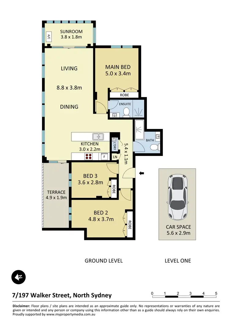 Floorplan of Homely apartment listing, 7/197 Walker Street, North Sydney NSW 2060