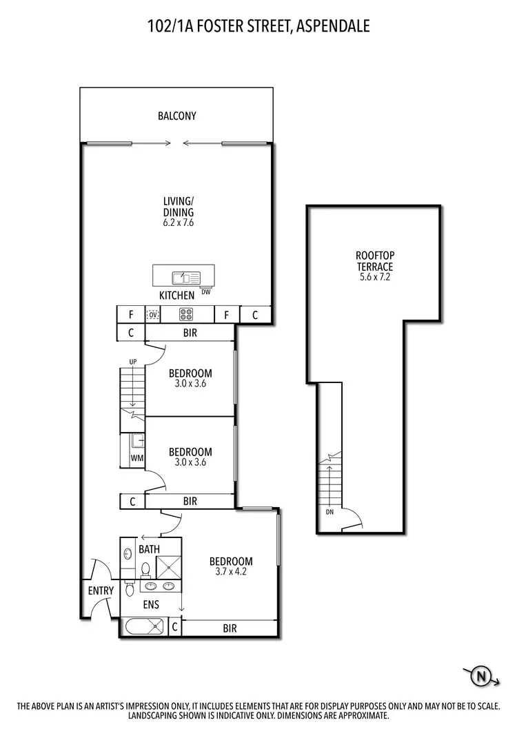 Floorplan of Homely townhouse listing, 102/5 Foster Street, Aspendale VIC 3195