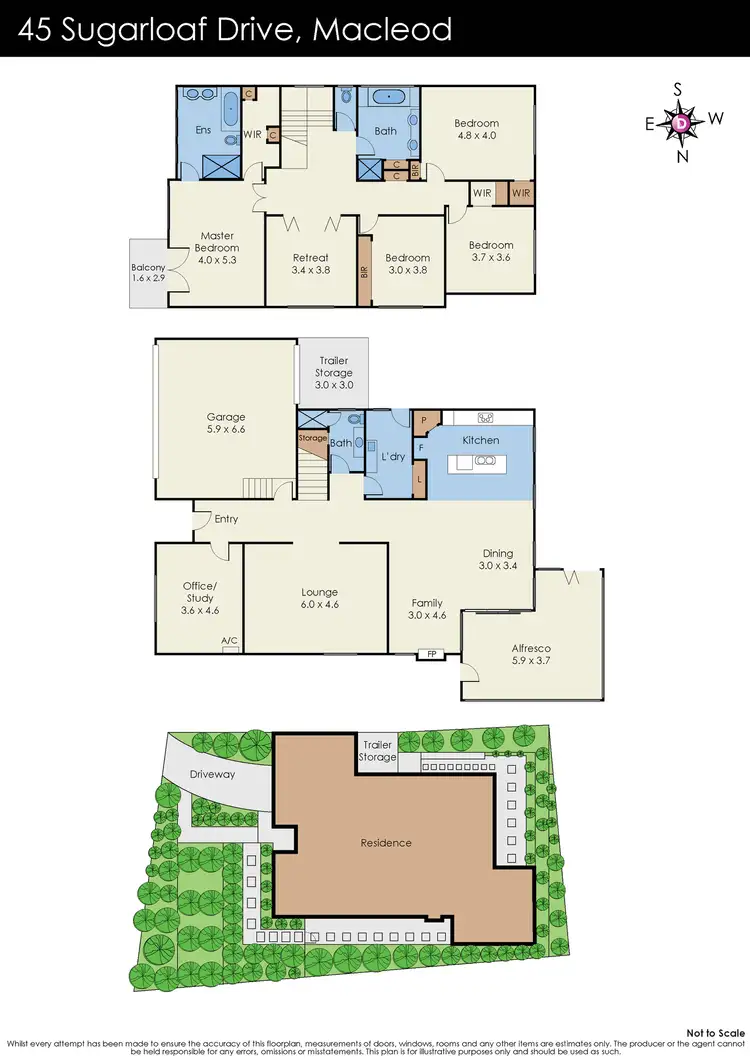 Floorplan of Homely house listing, 45 Sugarloaf Drive, Macleod VIC 3085