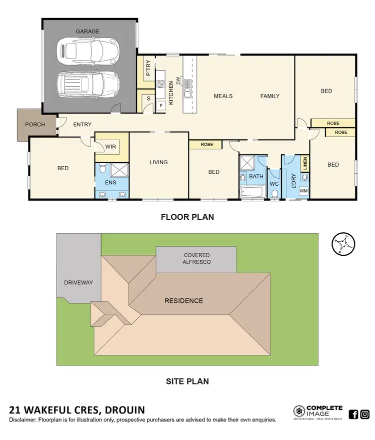 Floorplan of Homely house listing, 21 Wakeful Crescent, Drouin VIC 3818