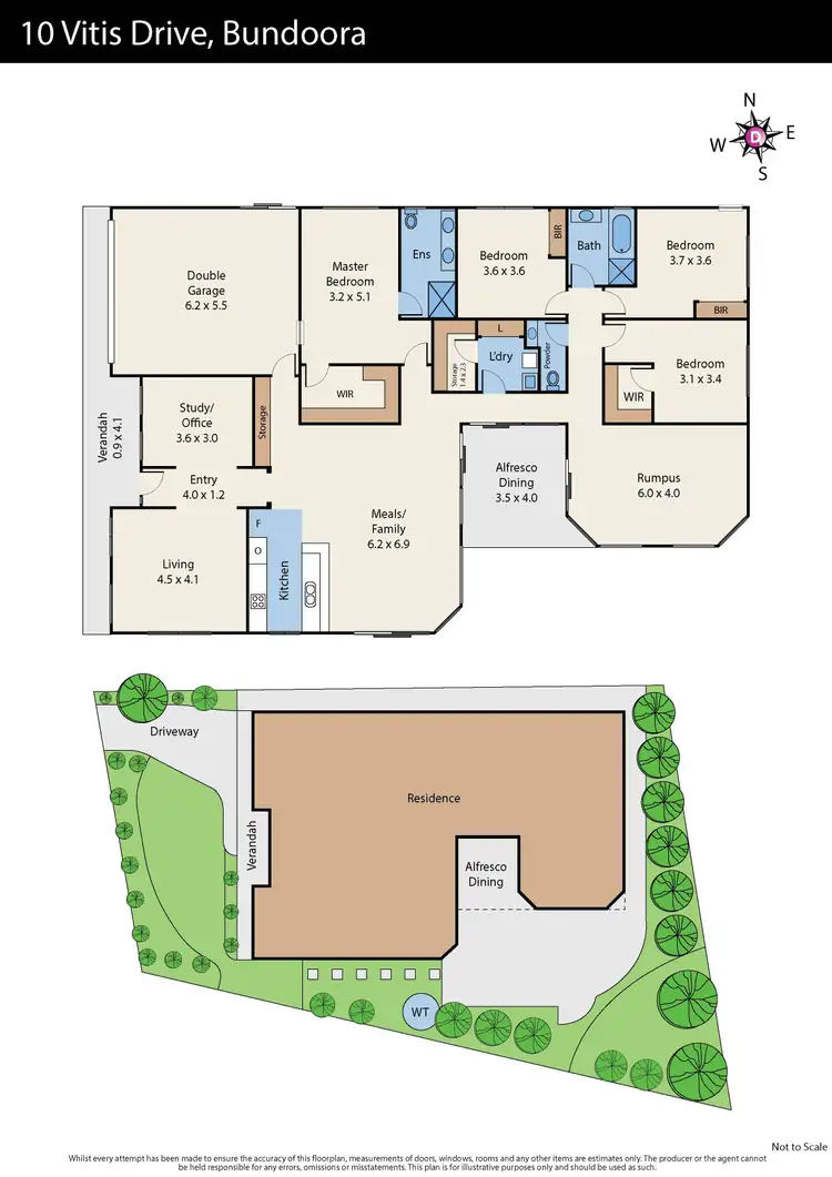 Floorplan of Homely house listing, 10 Vitis Drive, Bundoora VIC 3083