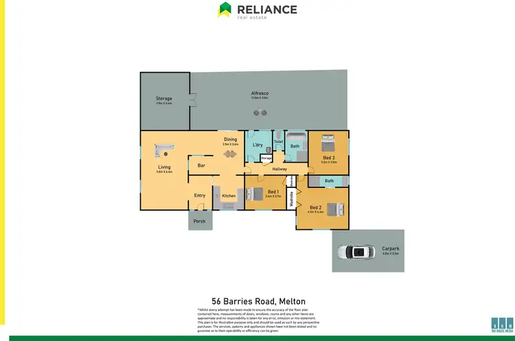 Floorplan of Homely house listing, 56 Barries Road, Melton VIC 3337