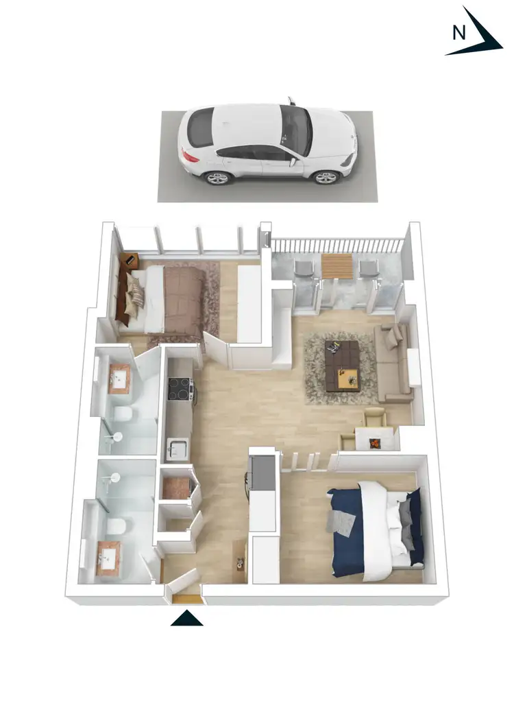 Floorplan of Homely apartment listing, 4115/220 Spencer Street, Melbourne VIC 3000