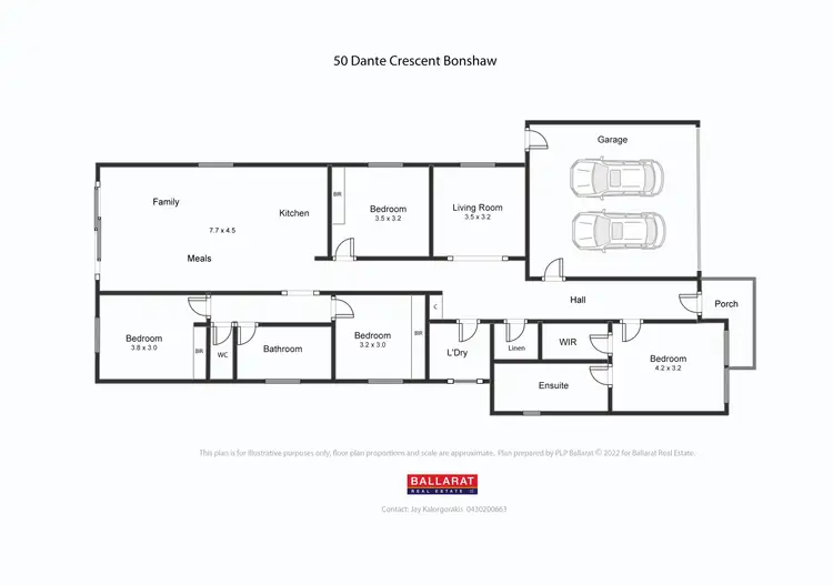 Floorplan of Homely house listing, 50 Dante Crescent, Bonshaw VIC 3352