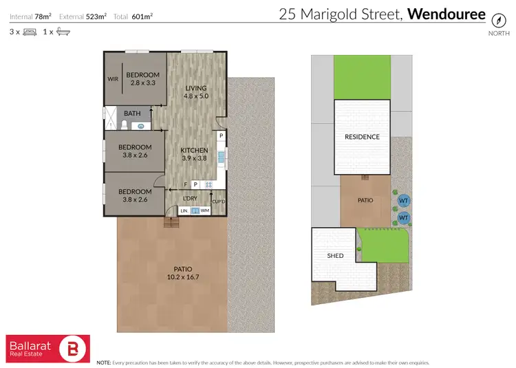 Floorplan of Homely house listing, 25 Marigold Street, Wendouree VIC 3355