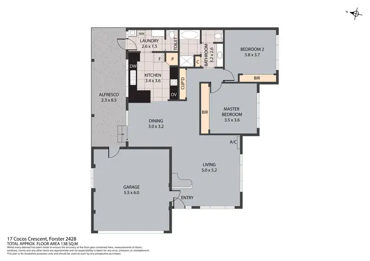 Floorplan of Homely villa listing, 1/7 Cocos Crescent, Forster NSW 2428