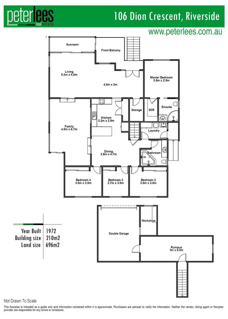 Floorplan of Homely house listing, 106 Dion Crescent, Riverside TAS 7250