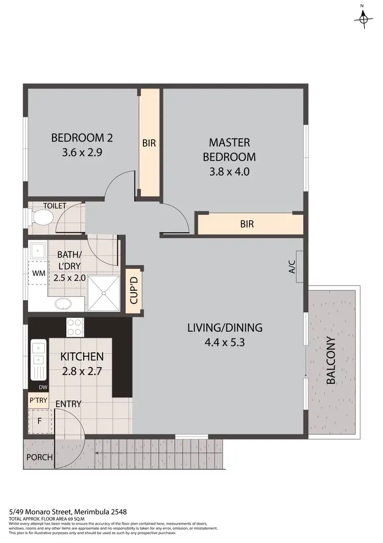Floorplan of Homely unit listing, 5/49 Monaro Street, Merimbula NSW 2548