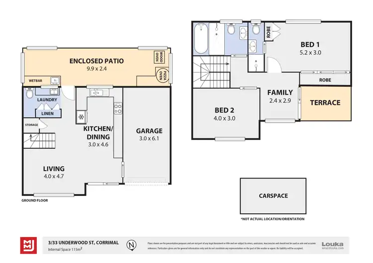 Floorplan of Homely townhouse listing, 3/33 Underwood Street, Corrimal NSW 2518
