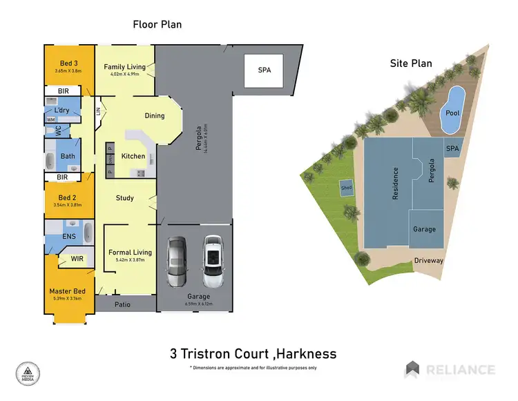 Floorplan of Homely house listing, 3 Tristron Court, Harkness VIC 3337