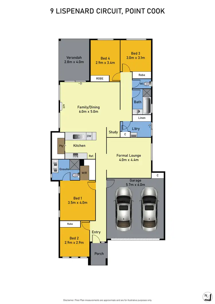 Floorplan of Homely house listing, 9 Lispenard Circuit, Point Cook VIC 3030