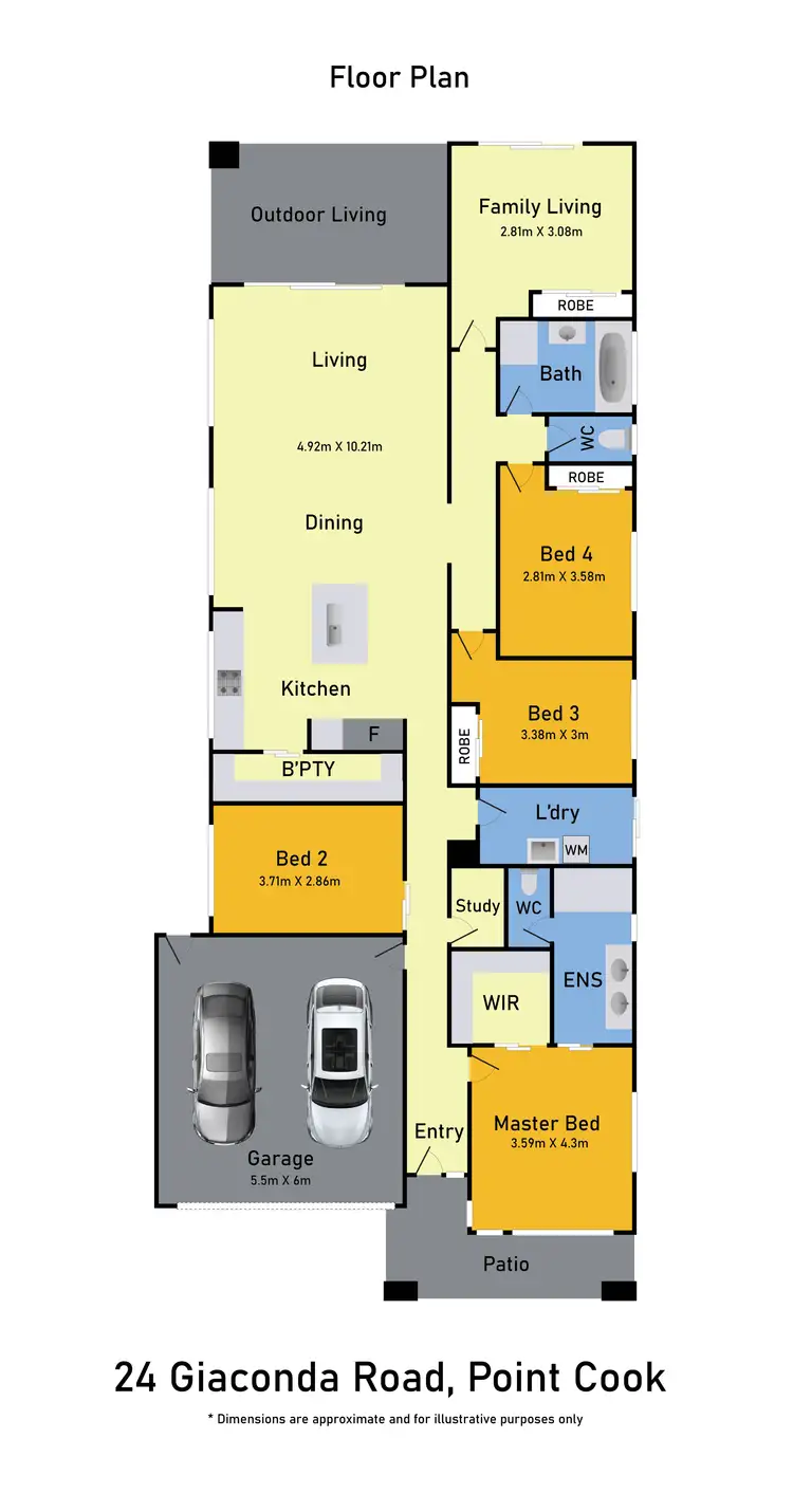Floorplan of Homely house listing, 24 Giaconda Road, Point Cook VIC 3030