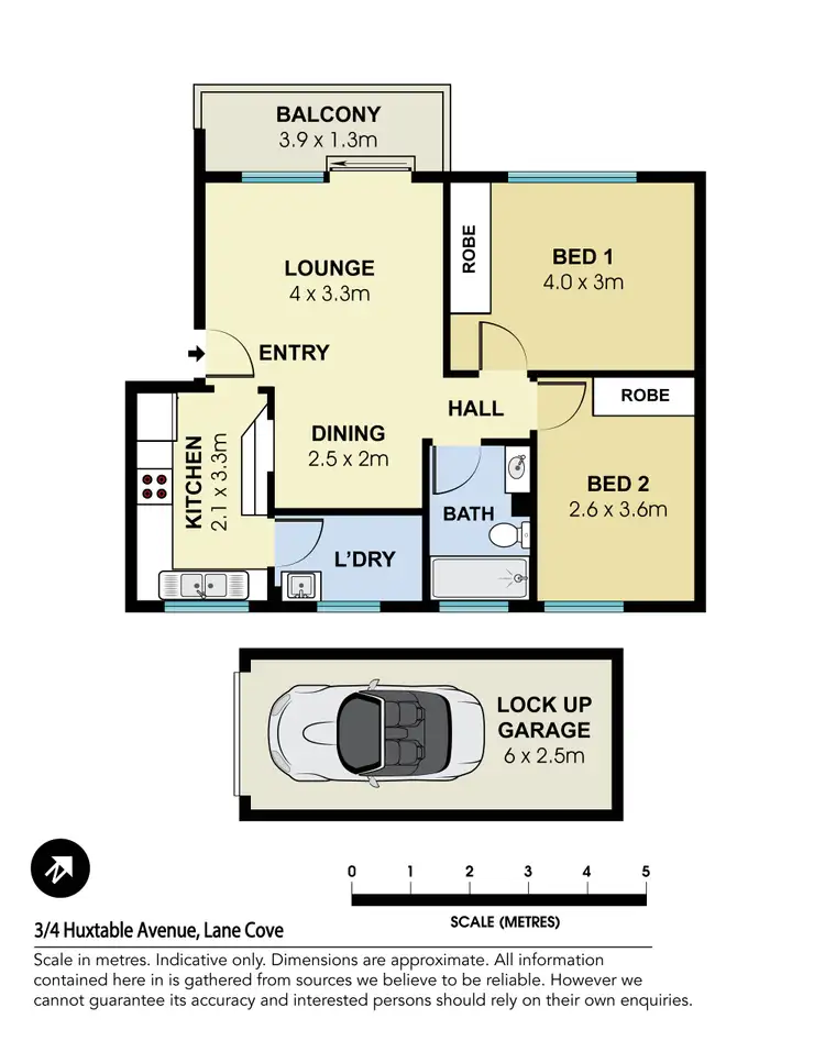 Floorplan of Homely apartment listing, 3/4 Huxtable Avenue, Lane Cove North NSW 2066