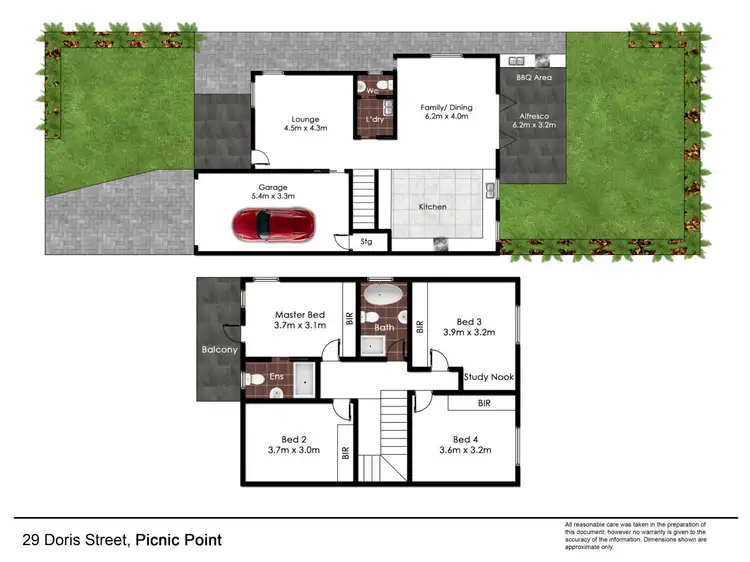 Floorplan of Homely semi-detached listing, 29 Doris Street, Picnic Point NSW 2213