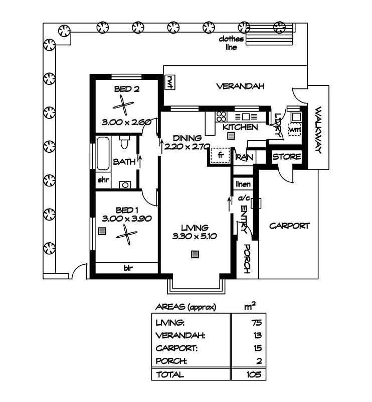 Floorplan of Homely unit listing, 4/44 Robert Avenue, Broadview SA 5083