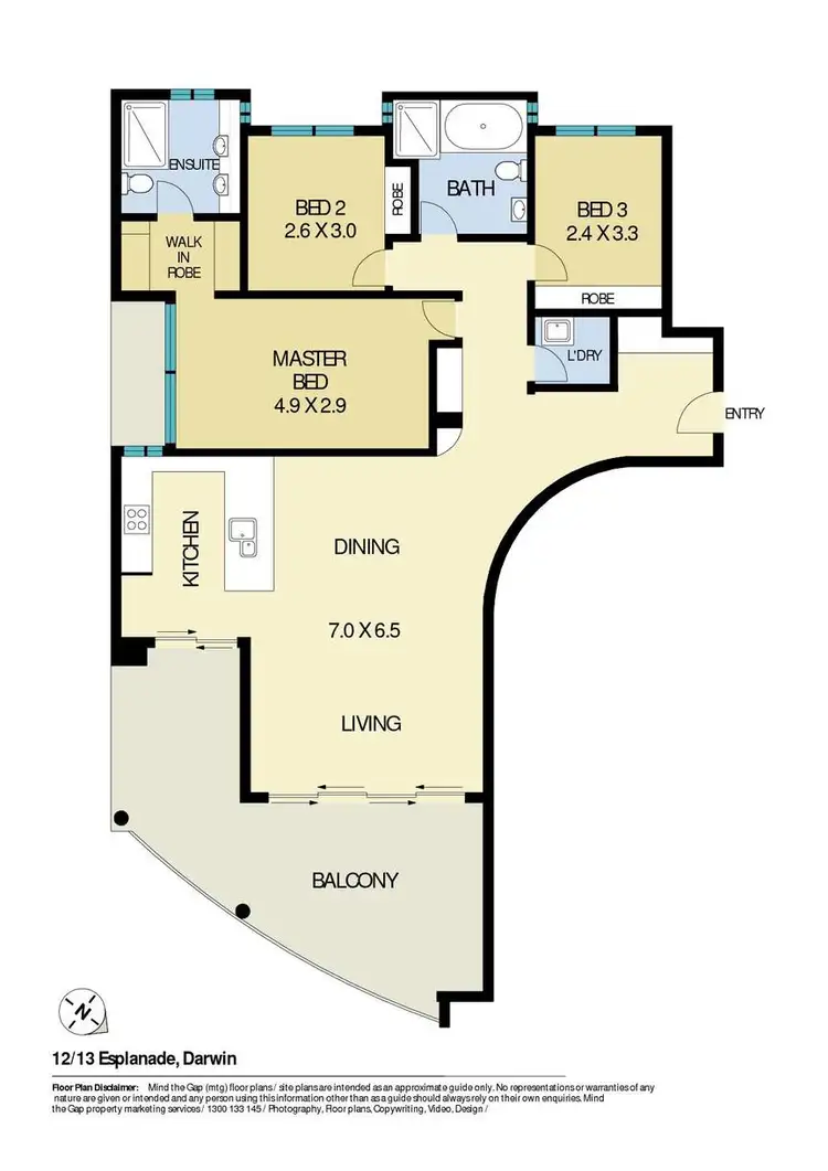 Floorplan of Homely unit listing, 12/13 Esplanade, Darwin City NT 800