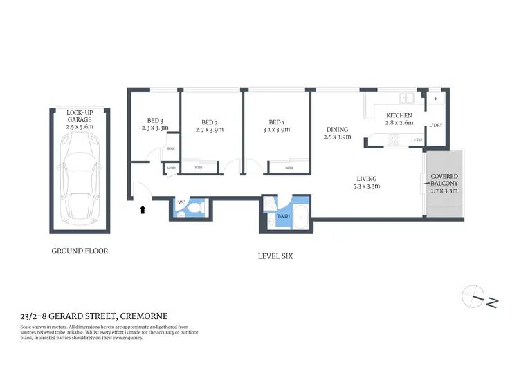 Floorplan of Homely apartment listing, 23/2-8 Gerard Street, Cremorne NSW 2090