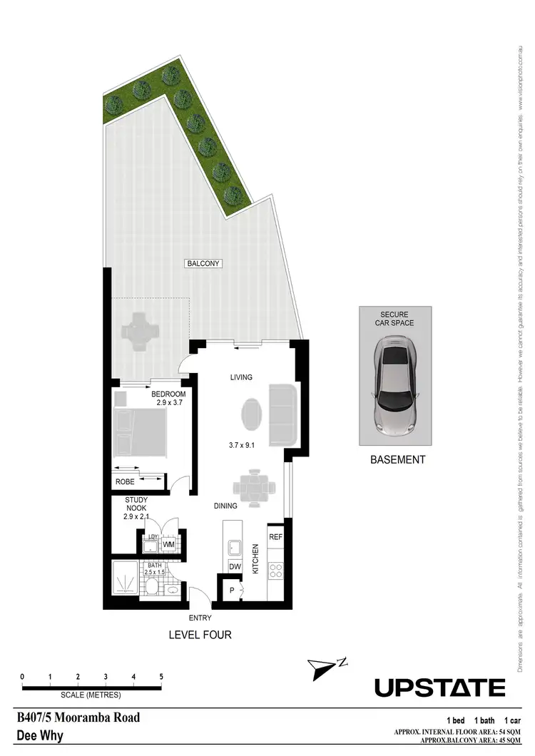 Floorplan of Homely unit listing, B407/5 Mooramba Road, Dee Why NSW 2099