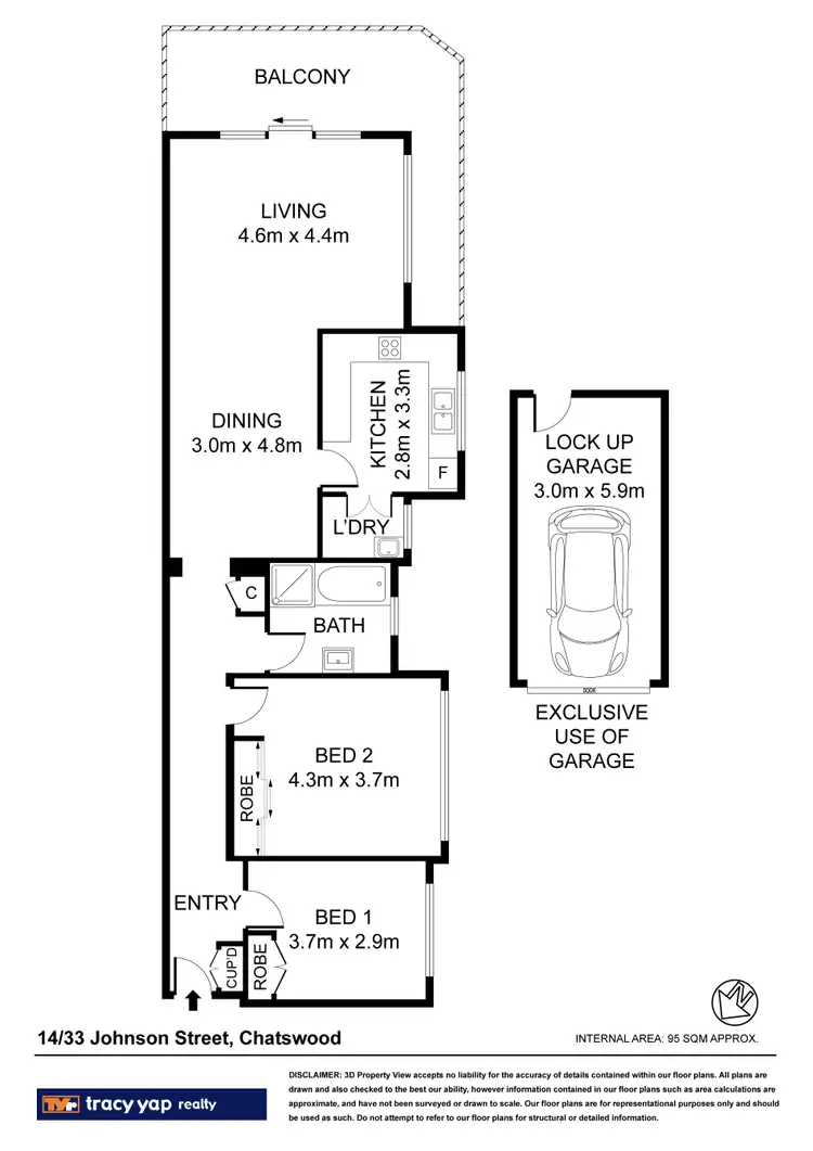 Floorplan of Homely unit listing, 14/33 Johnson Street, Chatswood NSW 2067