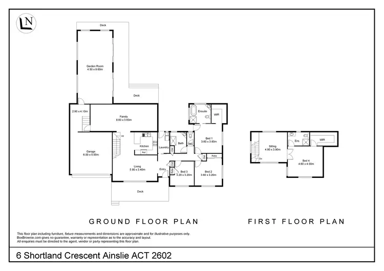 Floorplan of Homely house listing, 6 Shortland Crescent, Ainslie ACT 2602