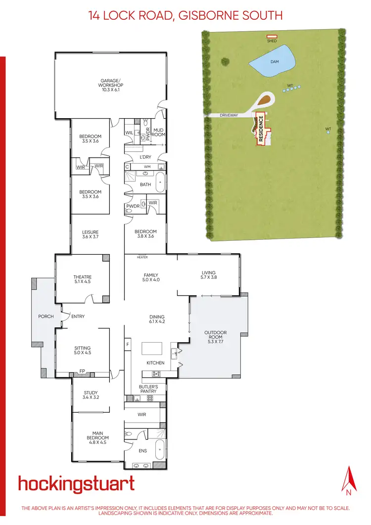 Floorplan of Homely rural property listing, 14 Lock Road, Gisborne South VIC 3437