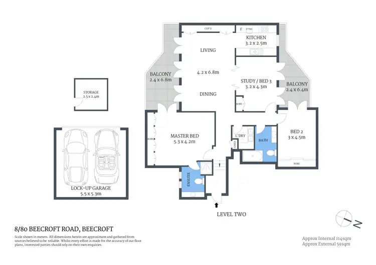 Floorplan of Homely apartment listing, 8/80 Beecroft Road, Beecroft NSW 2119