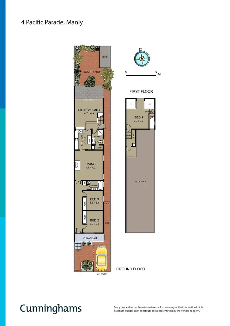 Floorplan of Homely semi-detached listing, 4 Pacific Parade, Manly NSW 2095