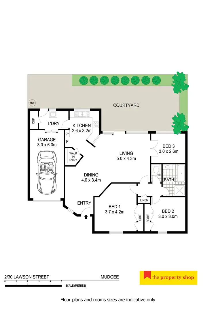 Floorplan of Homely unit listing, 2/30 Lawson Street, Mudgee NSW 2850
