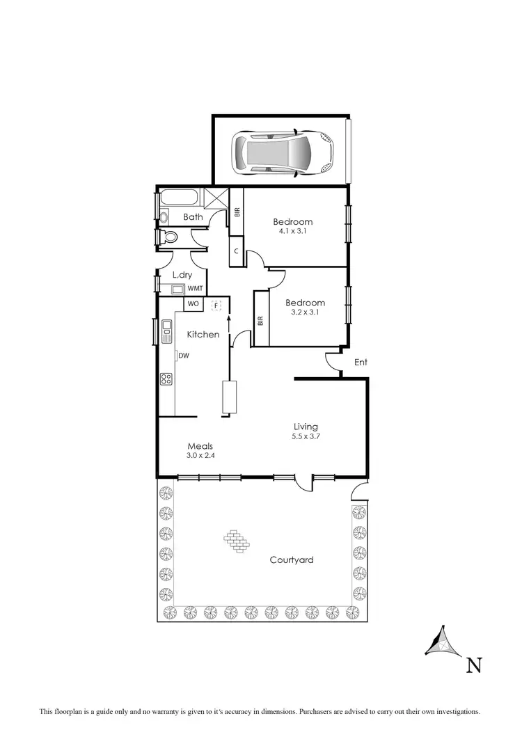 Floorplan of Homely unit listing, 1/87 Nepean Highway, Mentone VIC 3194