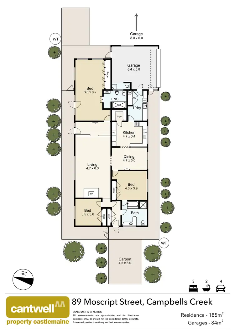 Floorplan of Homely house listing, 89 Moscript Street, Campbells Creek VIC 3451