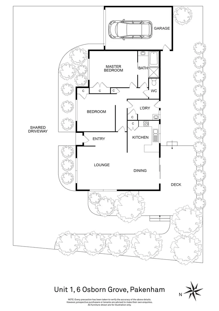 Floorplan of Homely house listing, 1/6 Osborn Grove, Pakenham VIC 3810