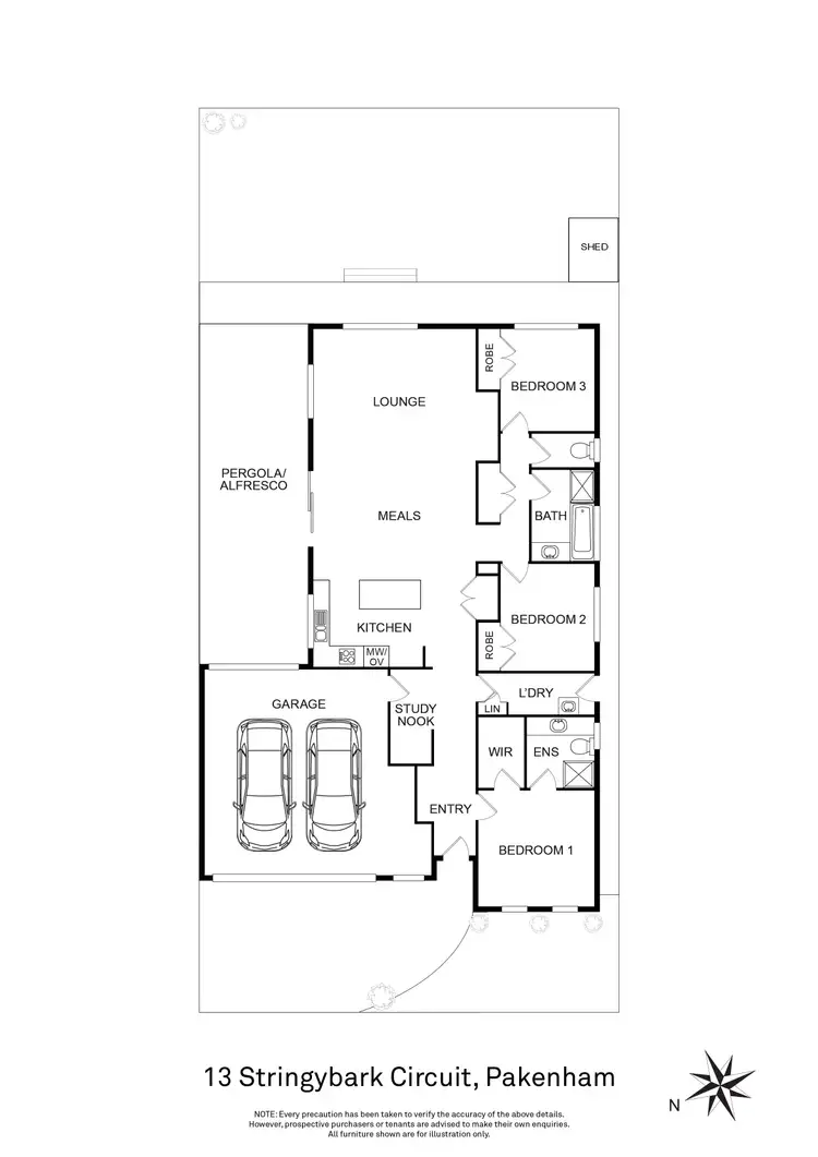 Floorplan of Homely house listing, 13 Stringy Bark Circuit, Pakenham VIC 3810