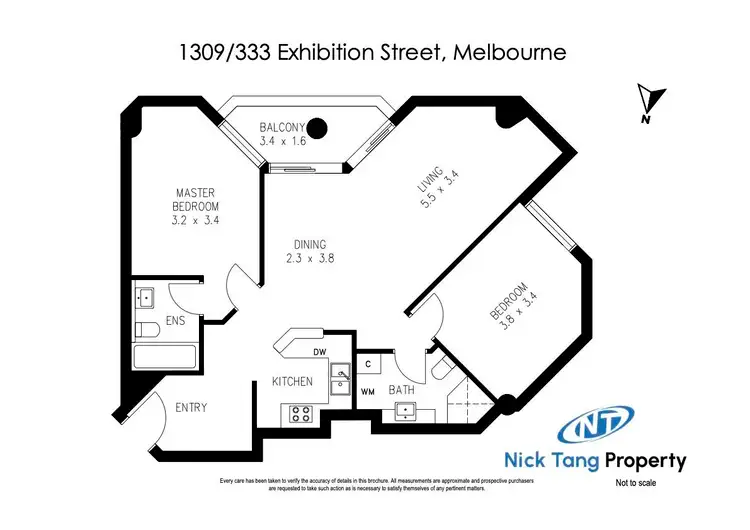 Floorplan of Homely apartment listing, 1309/333 Exhibition Street, Melbourne VIC 3000