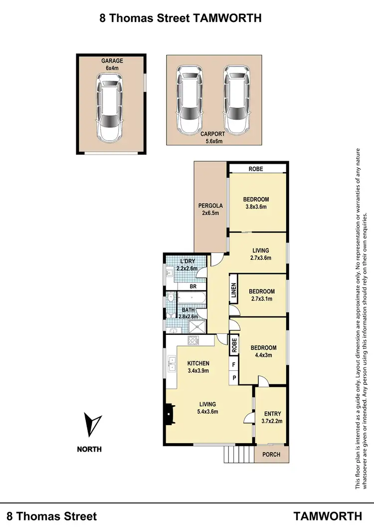 Floorplan of Homely house listing, 8 Thomas Street, Tamworth NSW 2340