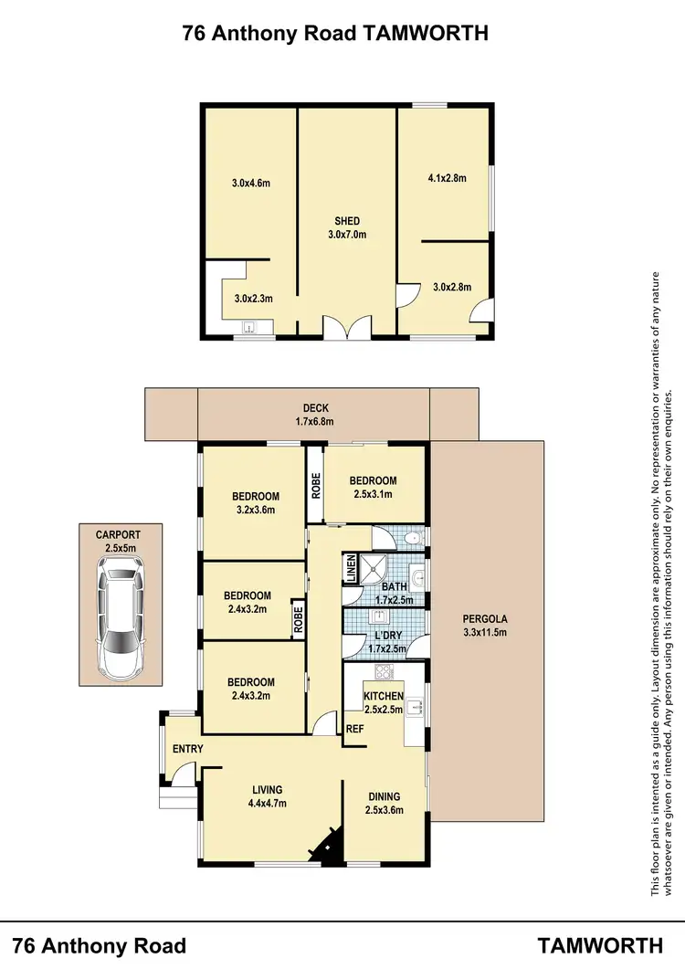 Floorplan of Homely house listing, 76 Anthony Road, Tamworth NSW 2340