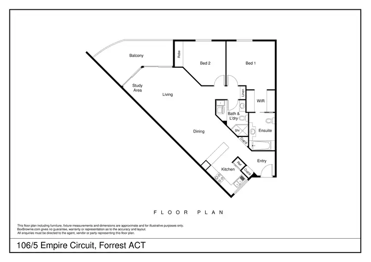Floorplan of Homely apartment listing, 106/5 Empire Circuit, Forrest ACT 2603