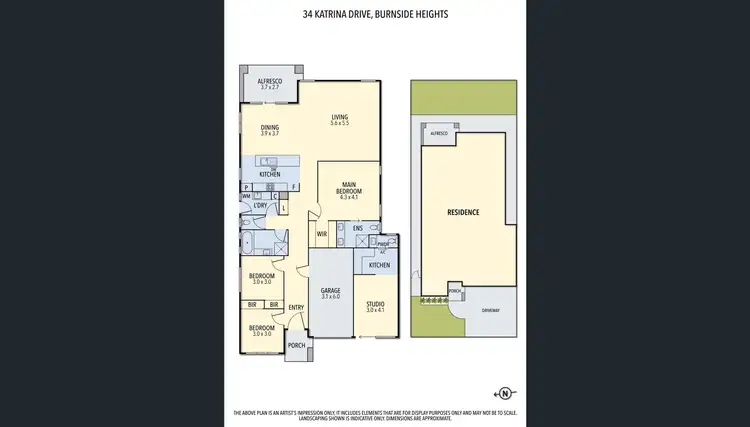 Floorplan of Homely house listing, 34 Katrina Drive, Burnside Heights VIC 3023