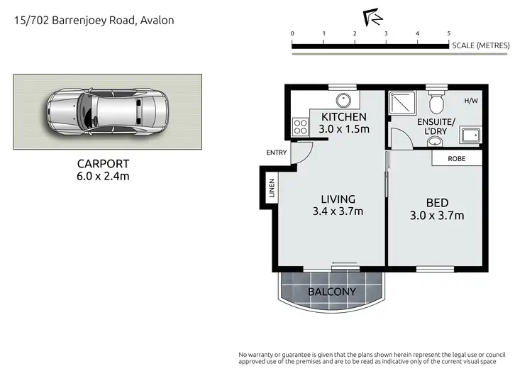Floorplan of Homely apartment listing, 15/702 Barrenjoey Road, Avalon Beach NSW 2107