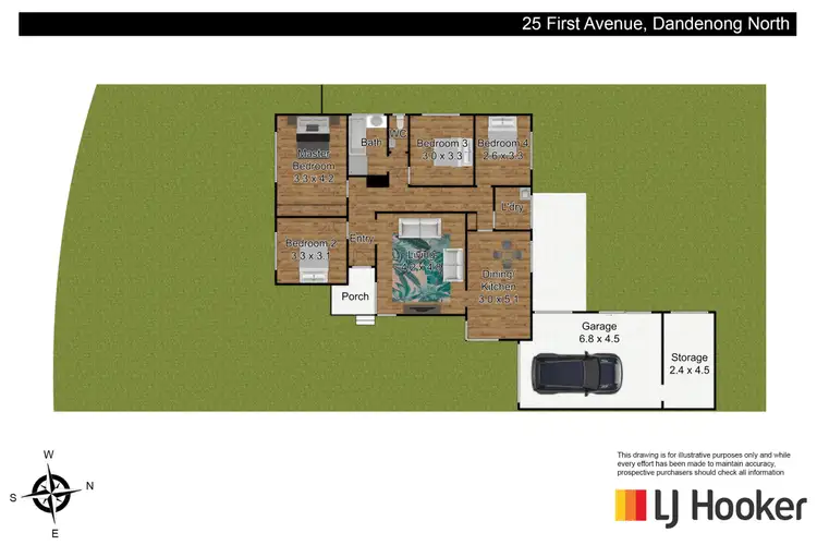 Floorplan of Homely house listing, 25 First Avenue, Dandenong North VIC 3175