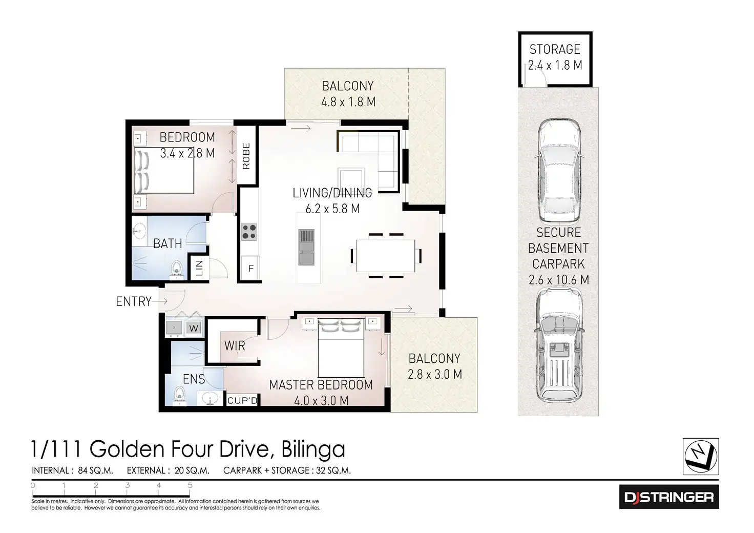 Floorplan of Homely unit listing, 1/111-113 Golden Four Drive, Bilinga QLD 4225