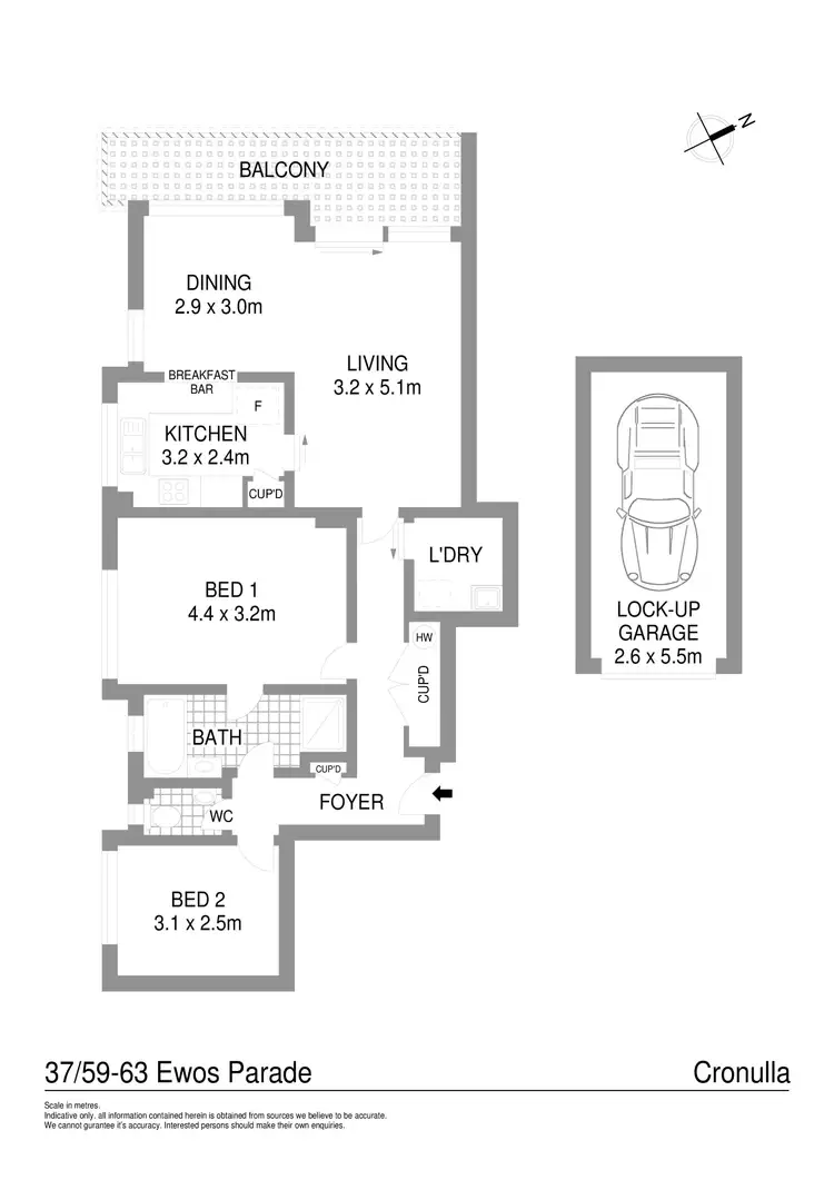 Floorplan of Homely apartment listing, 37/59-63 Ewos Parade, Cronulla NSW 2230