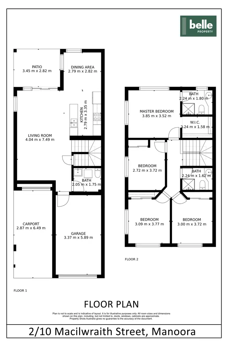 Floorplan of Homely townhouse listing, 2/10 Macilwraith Street, Manoora QLD 4870